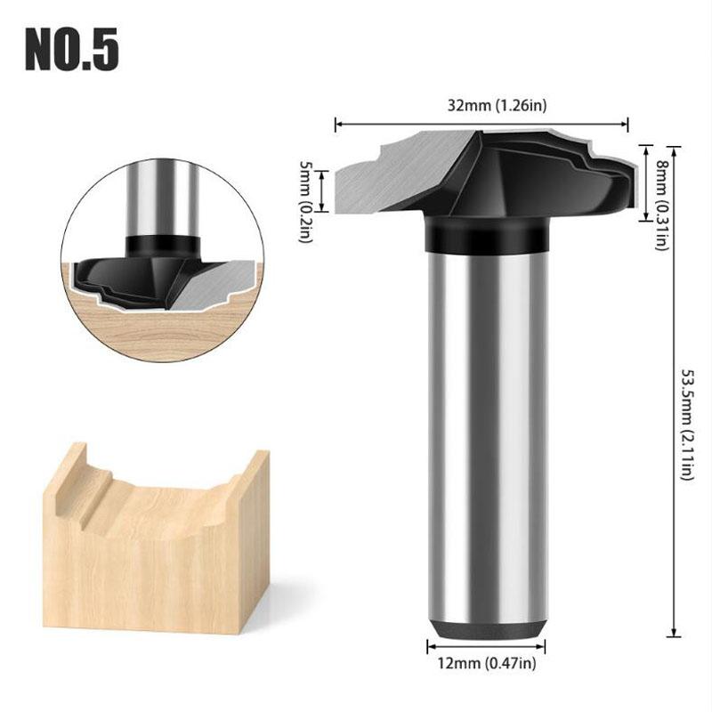 1/2 Shank Door Panel Line Cutter Router Bits Glue Joinery Trimming Machine Milling Cutter for Wood Woodwork Cutter