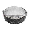 Japanese Gold-Rimmed Hammered Glass Bowl for Salad and Fruit