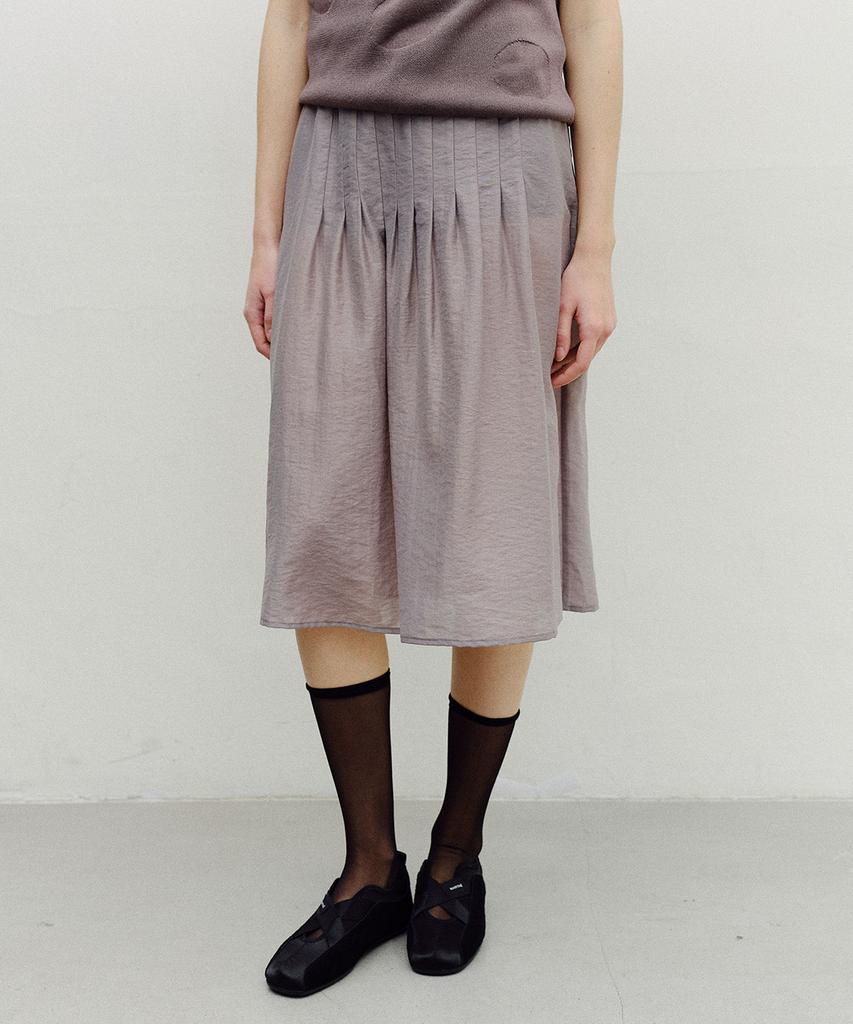 Enor Sheer Tencel Midi Skirt - Gray