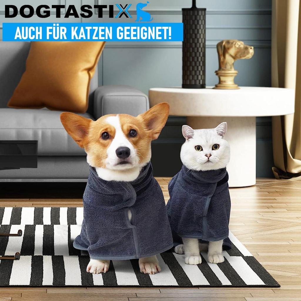 DOGTASTIX Psí župan Domácí mazlíček župan Župan Psi Kočky všechny velikosti