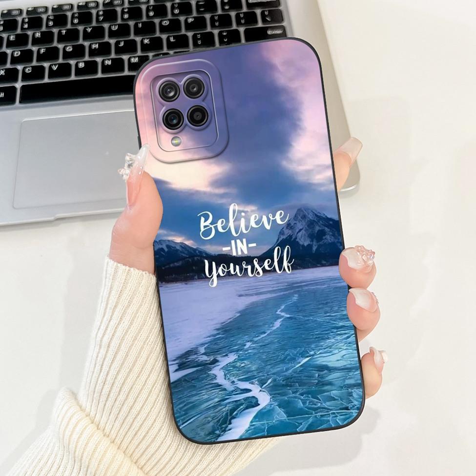 Funda For Samsung A12 Case A125F Silicone Cute Kawaii Luxury Fashion Flowers Cover For Samsung Galaxy A12 Phone Case Shockproof