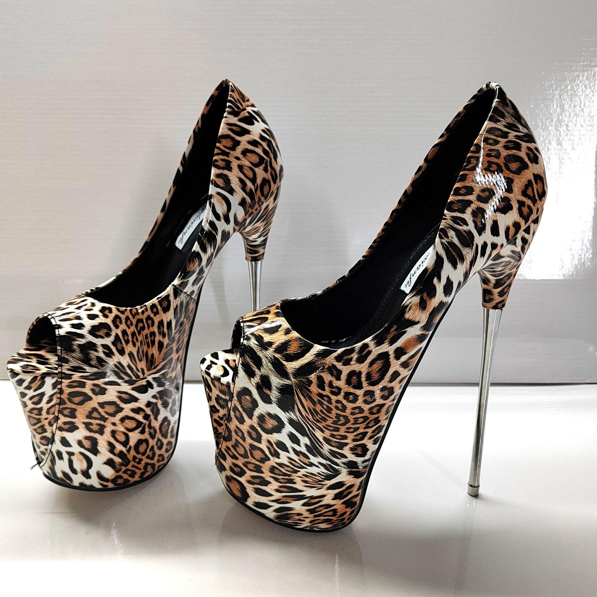 

Crossdresser Shallow Mouth Women s Shoes 19cm Thin Heels Cosplay Pumps Metal High-Heeled Steel Pipe Dance Cosplay Punk Stilettos 34