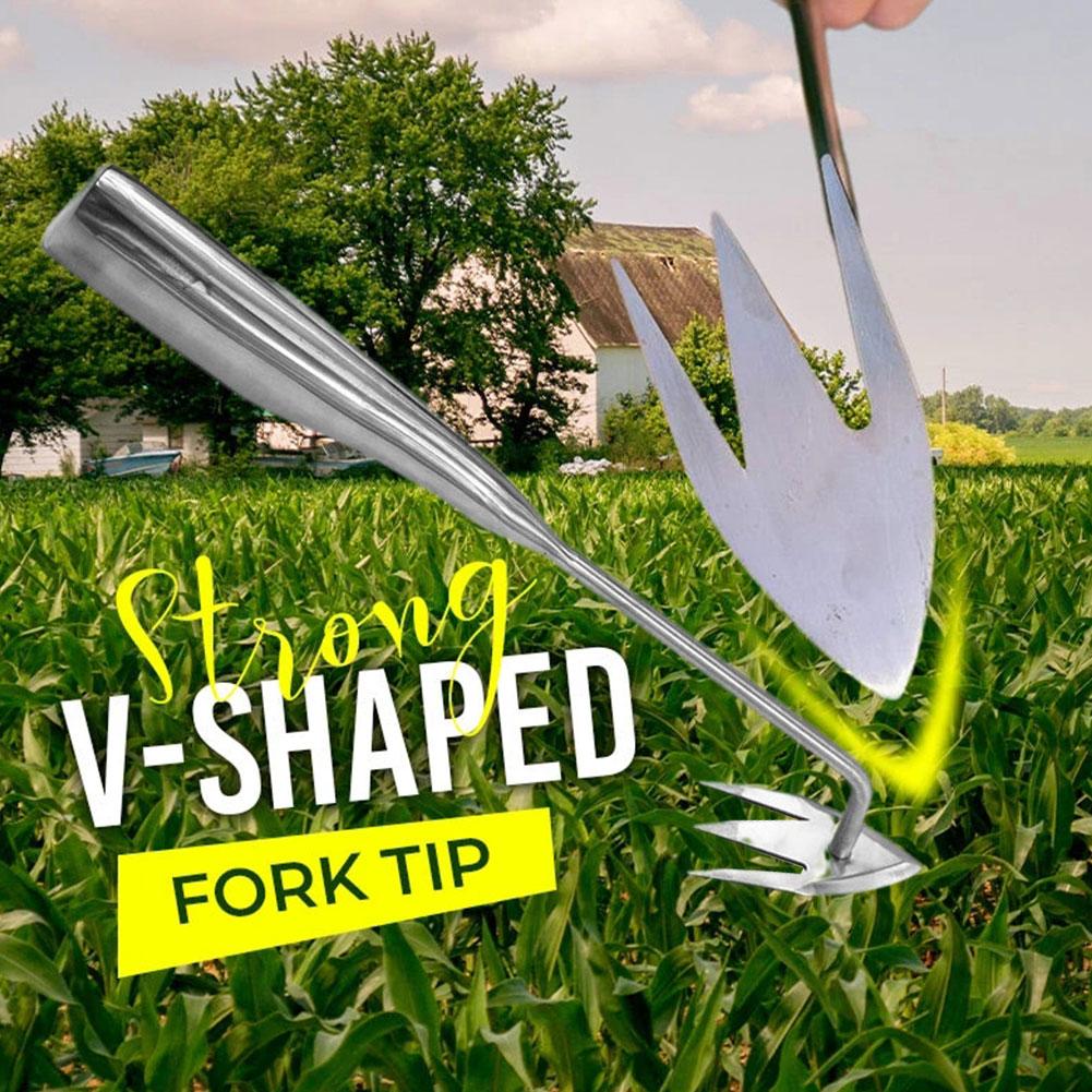 Stainless Steel Multifunctional Weeder V-Shaped Light Grass For Garden Duty Garden Tool Puller V0U0