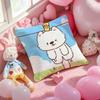 Restrained Animal Anime Kwaii Cute Cushion Cover Pattern Printed Pillowcase for Living Room Sofa Cushion Cover & Bedroom Decor