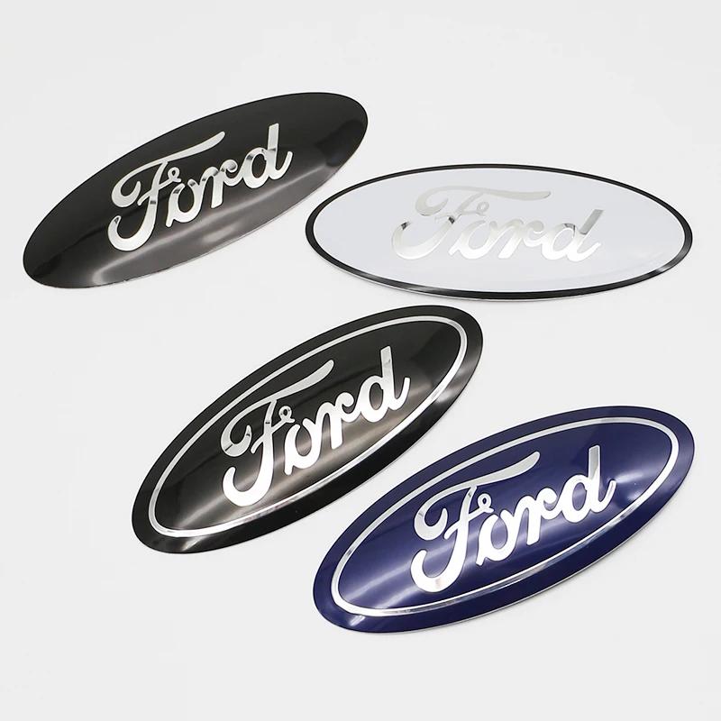 Ny 2026 Bilklistermärke Aluminium Bilemblem 12,5x5cm för Ford Ranger Explorer Focus 3 Fiesta Fusion Escape Kuga Transit Edge Mondeo