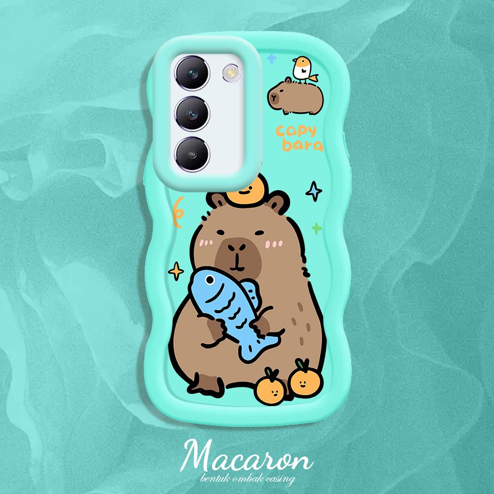 Gemaltes Muster Big Wave Edge Weiches Silikonmaterial Macaron-Telefongehäuse Stoßfestes Schutzgummigehäuse für OnePlus Vivo Motorola Moto