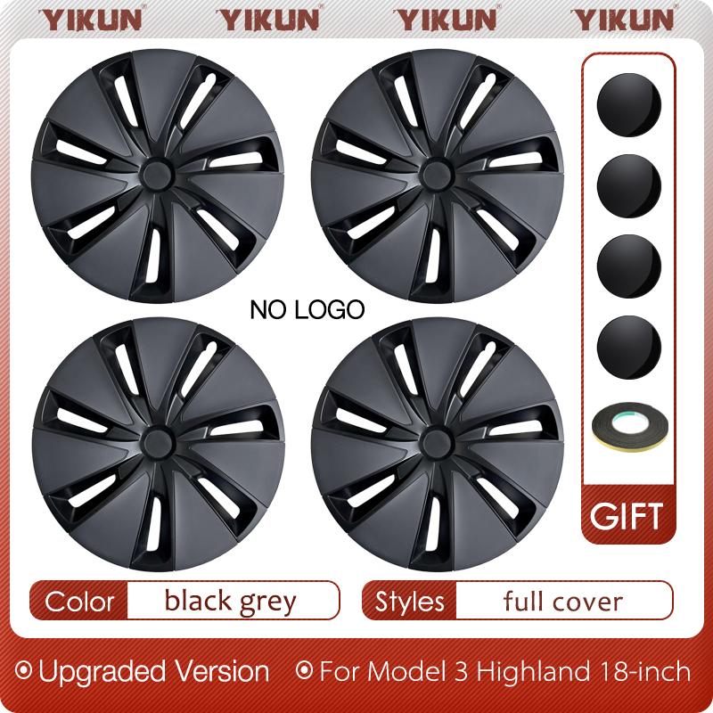 18 Inch 4PCS HubCap Car for Tesla Model 3 Highland 2025 Performance Wheel Parts Full Rim Cover Wheel Cap Accessories Wheel Cover