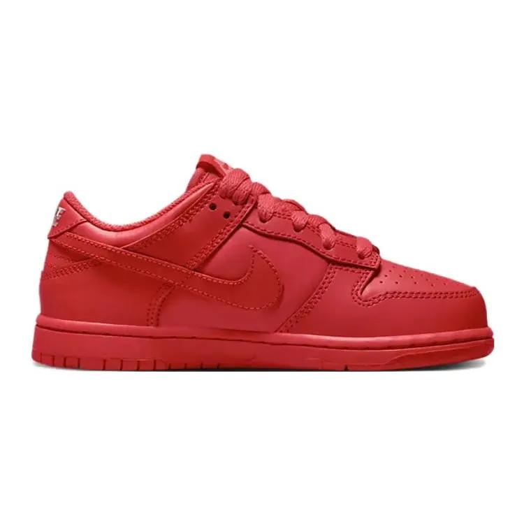 Nike Dunk Low PreSchool 'Track Red' (Unisex) Track Red / Track Red / Red Stardust Kids' Skateboarding Shoes DH9756 601