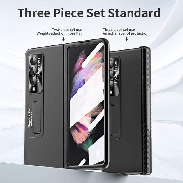 

Чехол для телефона Samsung Z Fold4 с функцией подставки для Samsung Galaxy Z Fold 4 5g Fold4 Fold3 Fold 3 Zfold4, пленка из закаленного стекла for Samsung Z Fold 4 чёрный