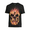 Way To Celebrate Men's Flaming Skull Halloween Graphic Tee Size M