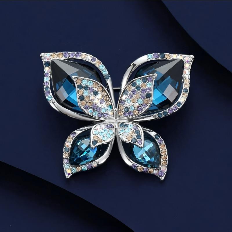 Elegant Butterfly Brooch, High-end Women's Exquisite Crystal Butterfly Brooch, Niche Design Sense Brooch