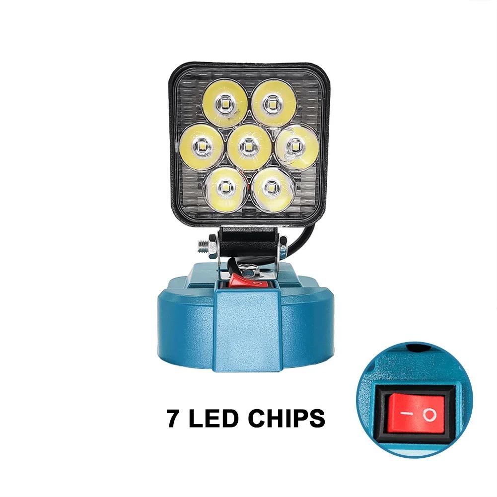 Wireless LED Work Light Portable Jobsite Light Spotlight Lamp Flood Light Flashlight Fit Makita 18v Battery (No Battery)