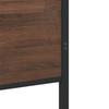 Metal Bed Frame Without Mattress Brown Oak Effect 200x200 Cm