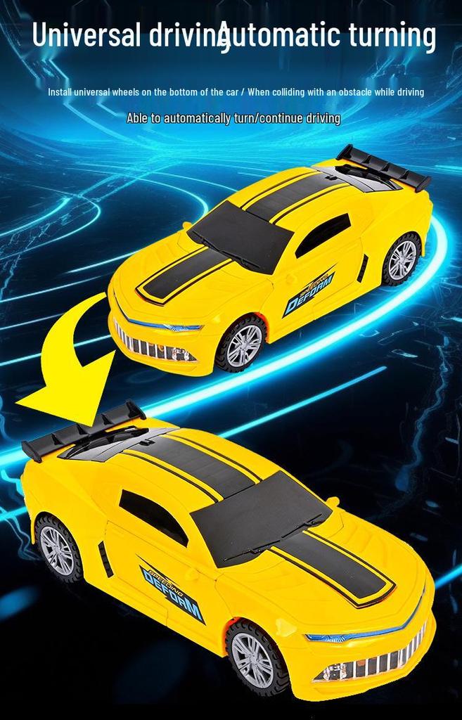Kids' Electric Transforming Robot Car with Lights & Sound