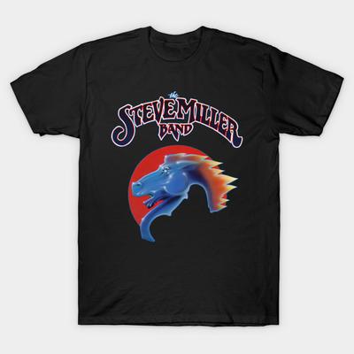 Aziatische Maat Heren Bedrukt T-shirt Steve Miller Band Geen Knip Hitteoverdracht Print Katoenen T-shirt