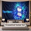 Custom Name Text Tapestry BIRMINGHAM CITY Personalized Polyester Wall Tapestry For Bedroom And Room