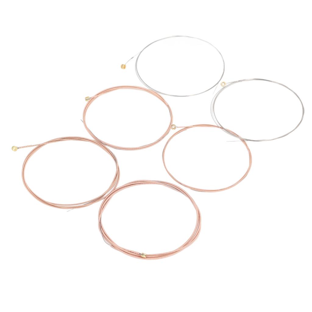 6 Pcs Acoustic Guitar Strings 11‑52 Gauge Warm Rich Tone High Carbon Steel Core Phosphor Bronze Guitar String Set