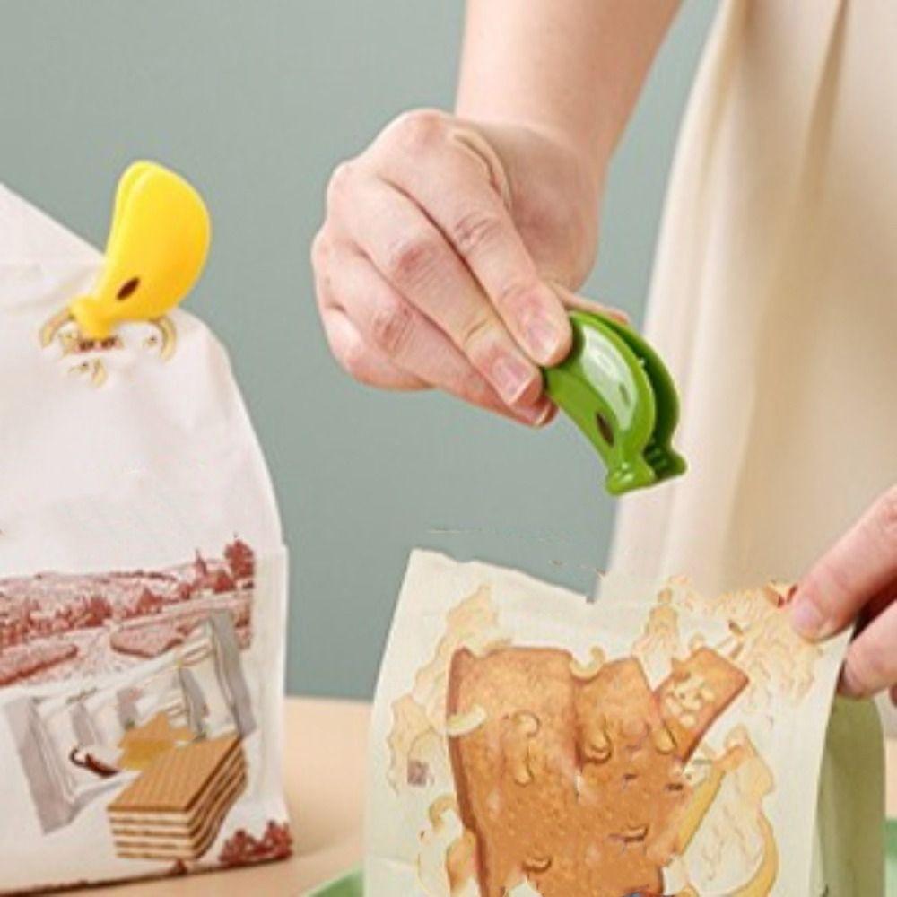 Moisture-proof Food Bag Clip Hand Press Fresh-keeping Clip Creative Snack Sealing Clip  Office Use