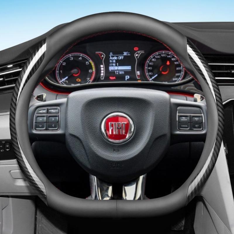 Leather Car Steering Wheel Cover for
