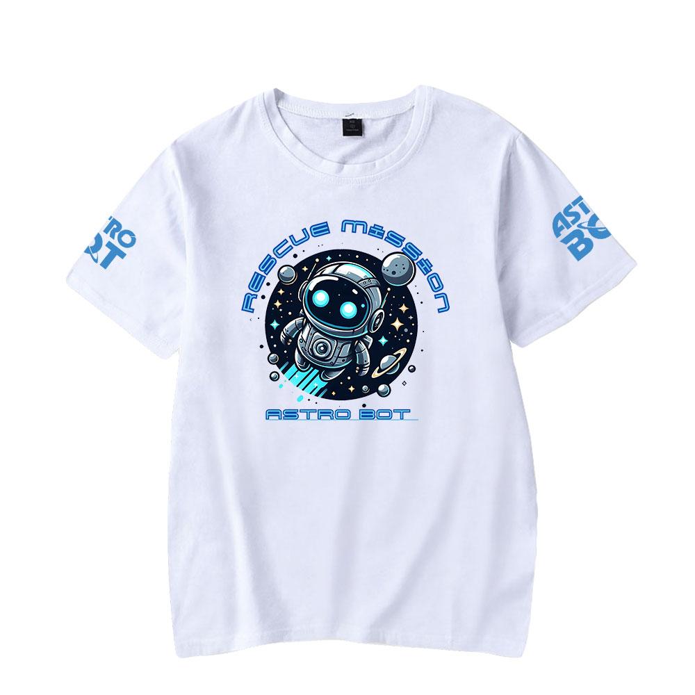 Astro Bot Anime Women Men's T-shirts Cartoon Printed O-Neck Oversized Short Sleeves Fashion Mens Clothing Streetwear