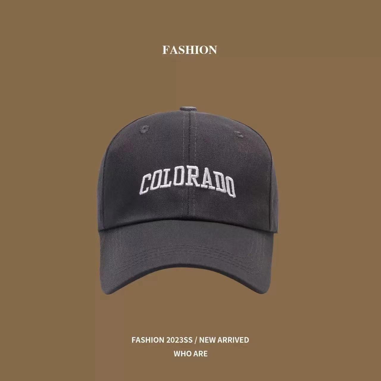 Col New Baseball Cap, Duckbill Cap, Deep Crown, Wide Brim, Letter Embroidery, Versatile Solid Color, Outdoor Sun Protection