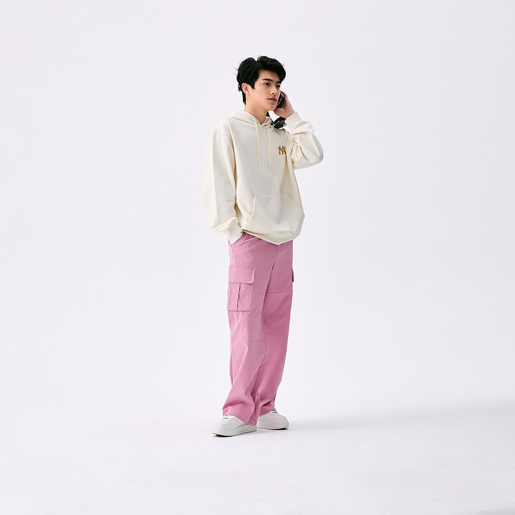 New MLB MONOGRAM Collection New York Yankees Hoodie Unisex Standard Ivory 3AHDM0251-50CRS