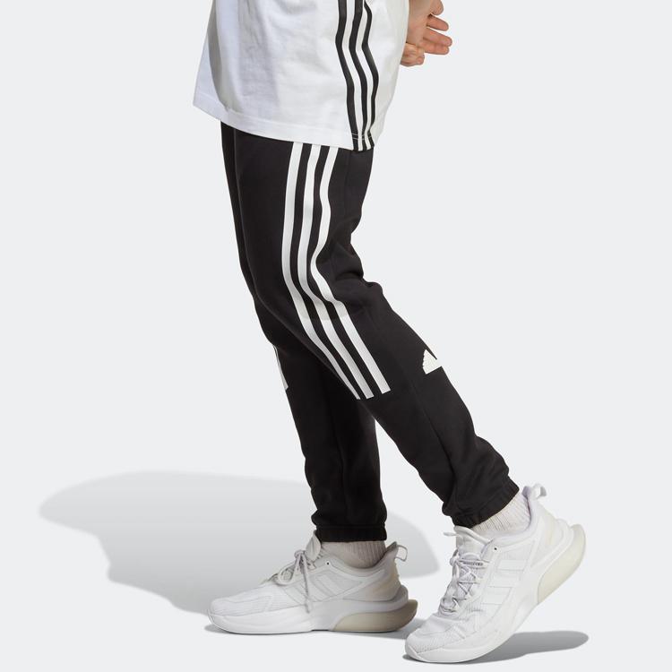 Adidas Logo Stripe Joggers Men Bottoms Black IC8254