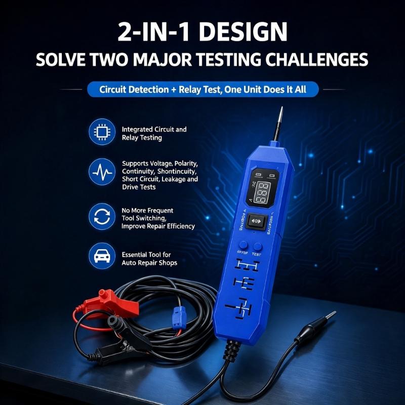 4 Pin 5 Pin Power Circuit Probe Tester with Digital Display for Vehicle Pin Testing, Wiring Service Work and Daily Checks Use