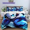 Sans  Pattern Bedding Quilt Set  Home Decoration  Gift (1 * duvet cover + 2 * pillowcase  without core)