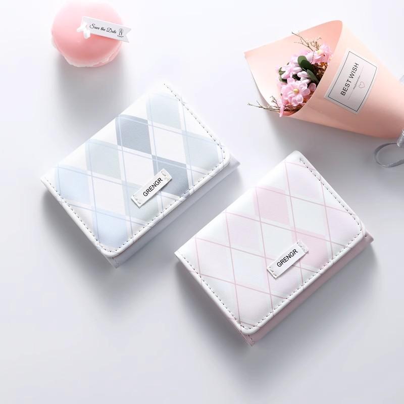 Plaid Wallet Simple Multifunctional Student Wallet Change Card Bag