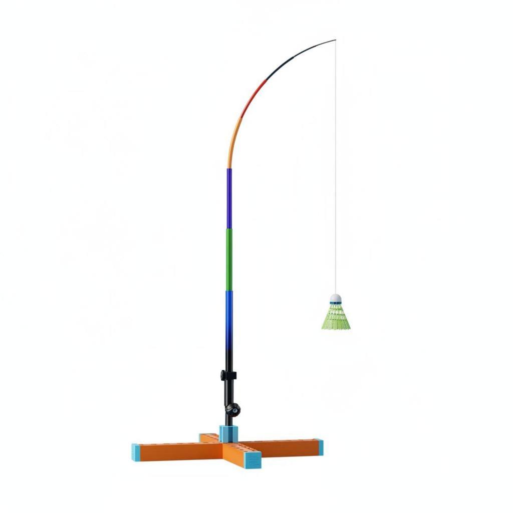 Solo Badminton Practice Aid Beginner Friendly Automatic Stand