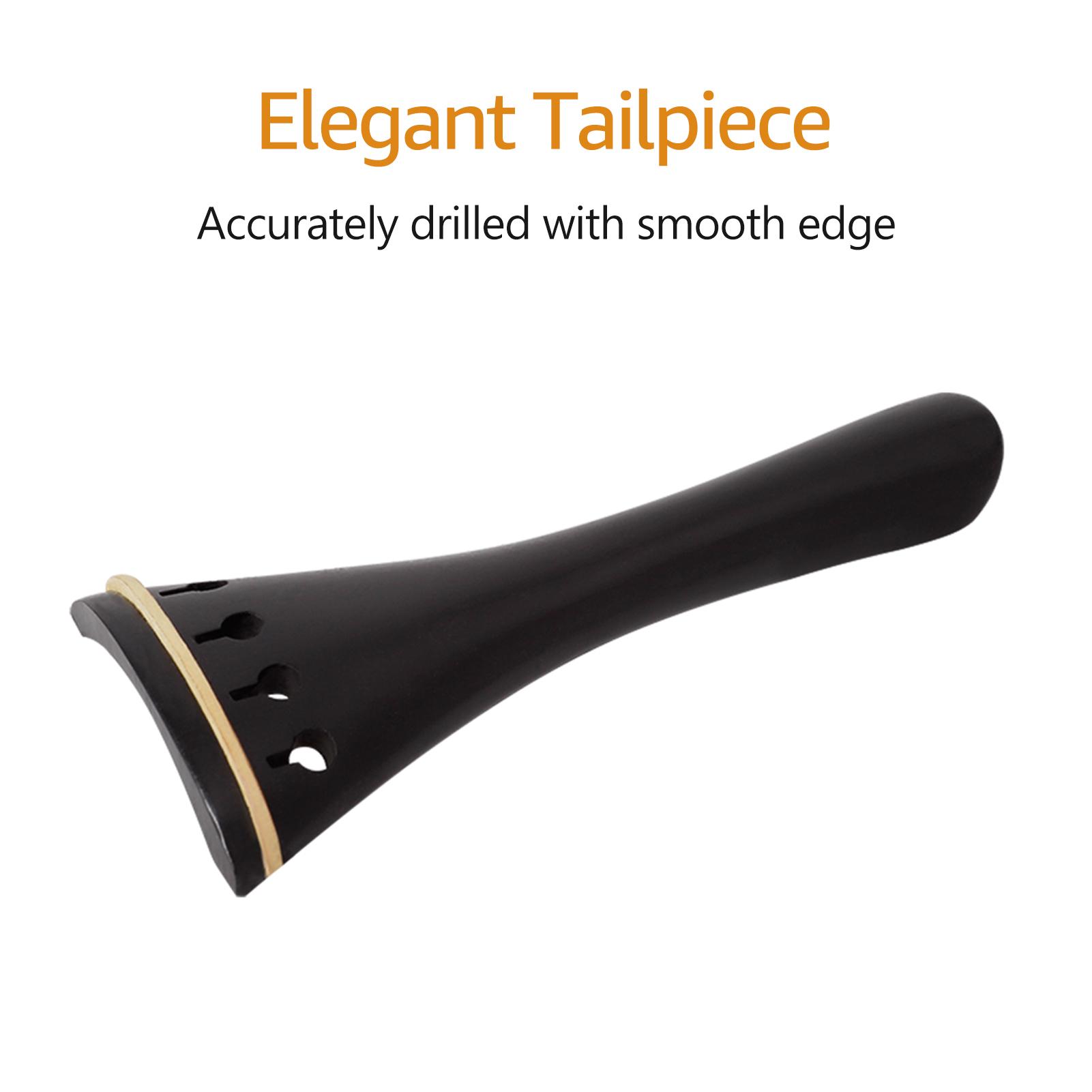 

4 4 Набор аксессуаров для скрипки Эбони с подгрифником, подбородником, нижним колышком, колками чёрный