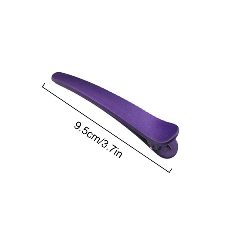 12Pcs Plastic Frosted Professional Salon Hair Clamps Colorful Barrette Styling Tools Crocodile Hair Clips Duckbill Clip Large