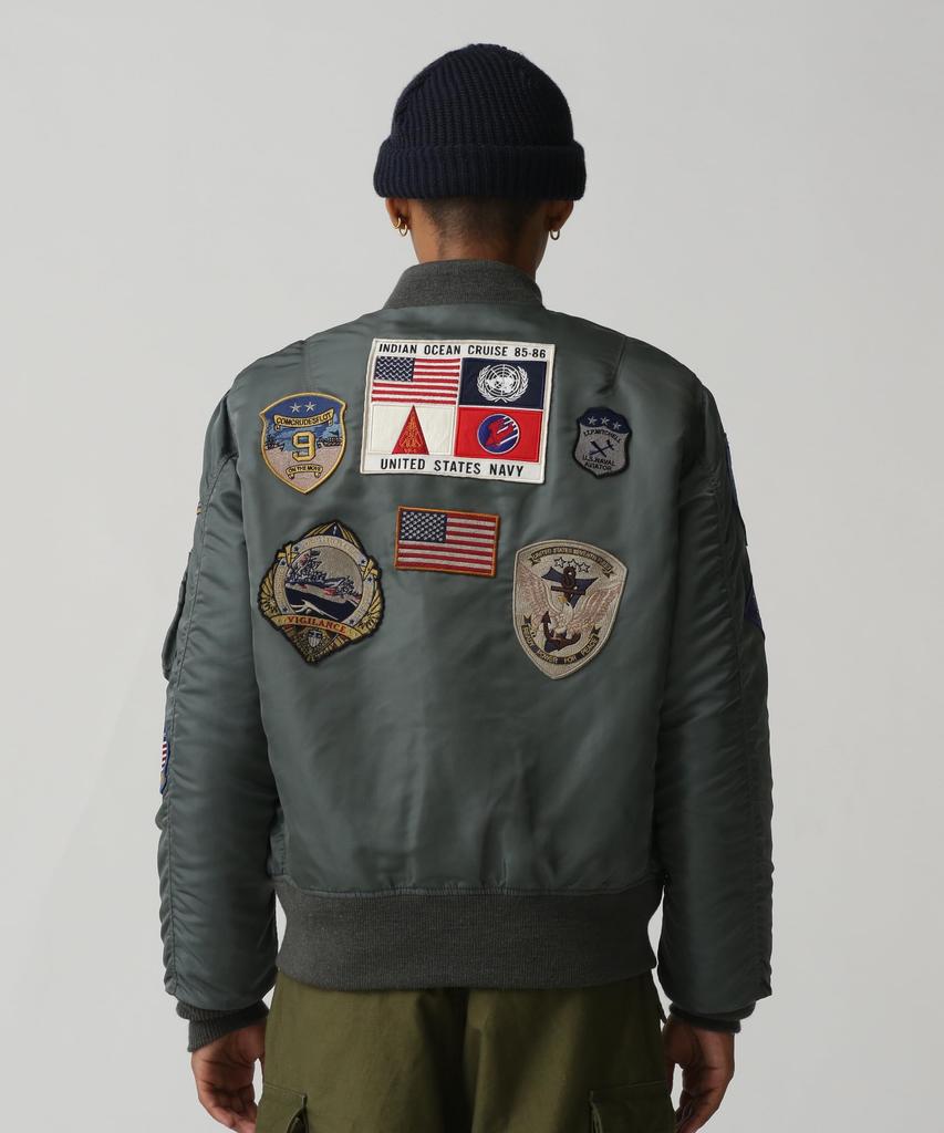 AVIREX TOP GUN CUSTOM 401 MA-1 Jacket, Men's XL, Sage, 783-4952031