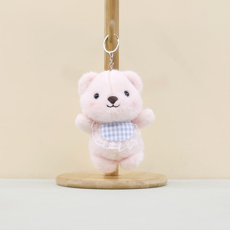 Ultra Soft Short Plush Bear Keychain Adorable Stuffed Animal Toy For Bags