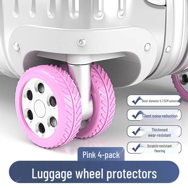 Silicone Silent Luggage Wheel Cover - Universal Replacement Accessory