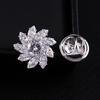 Personalized Pinwheel Brooch: High-End Zircon-Inlaid Unisex Lapel Pin with Anti-Exposure Buckle