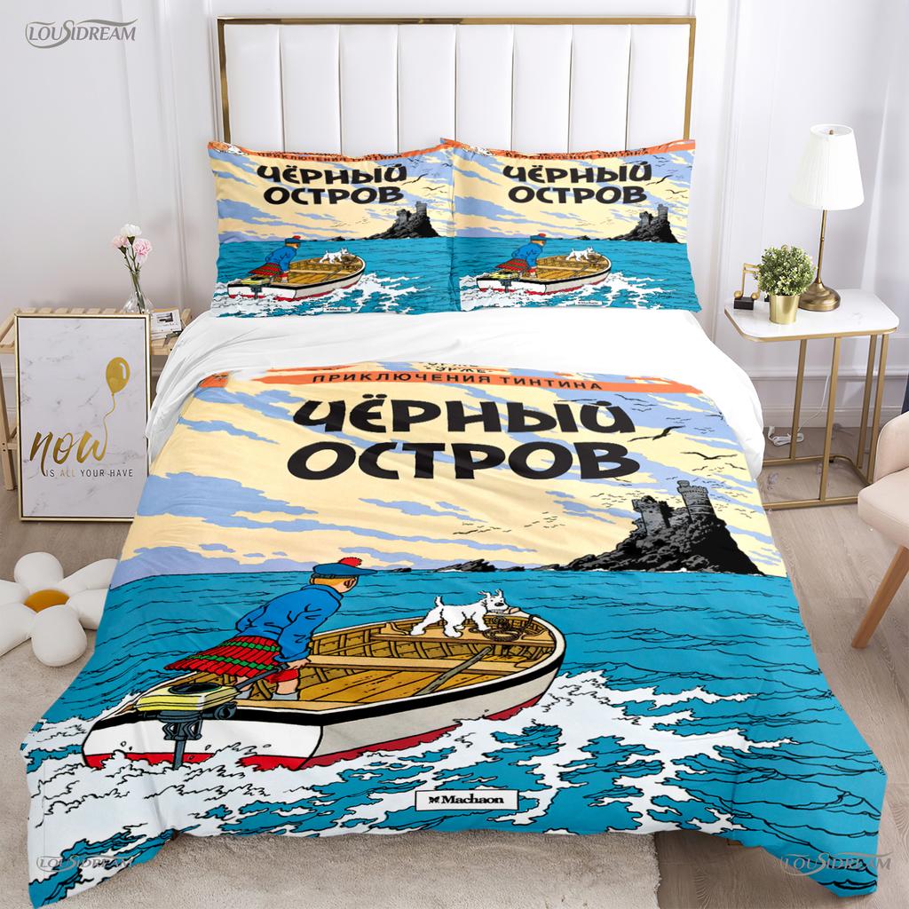 Comforter Casal Cartoon Dog Funny All Season Comforter Bedding Sets Soft And S Single/Double/Queen/King
