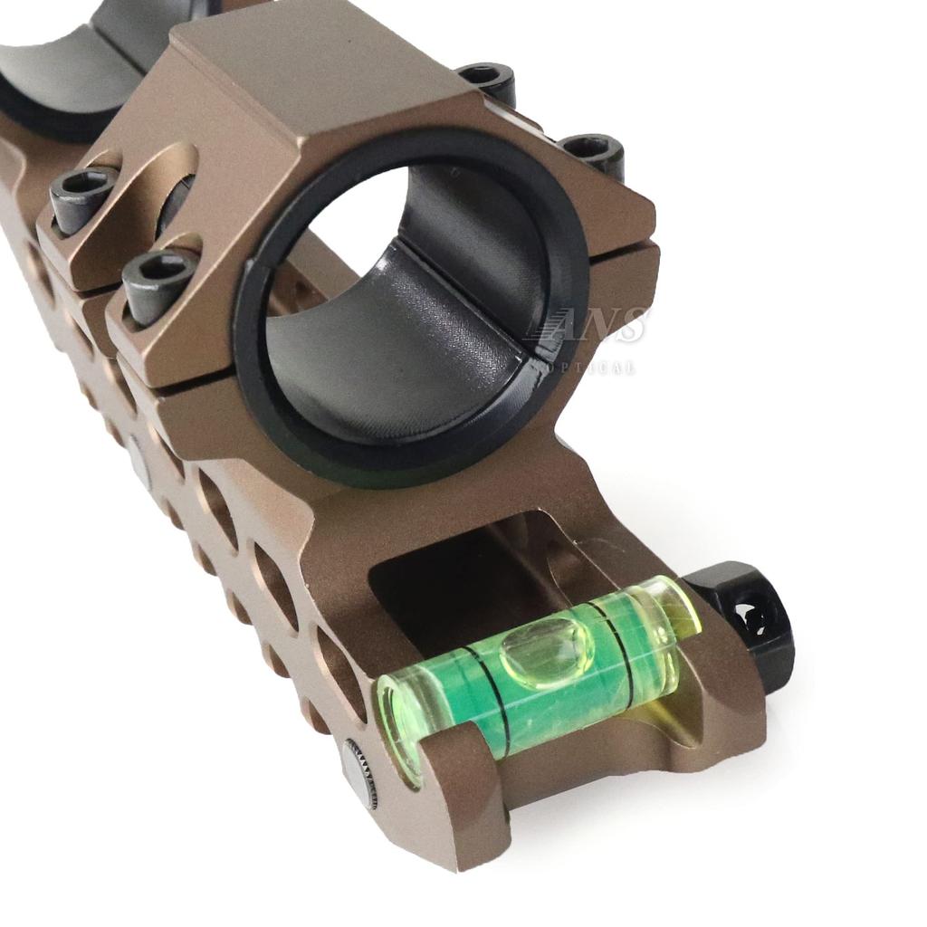 ANS optical 25.4/30mm Long One-Piece Mount with Indicator and Level (TAN) Riflescope Mount for Airsoft
