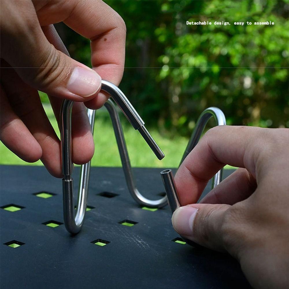 Stainless Steel Camping Stove Bracket Heat Resistant Portable Burner Stand Cookware
