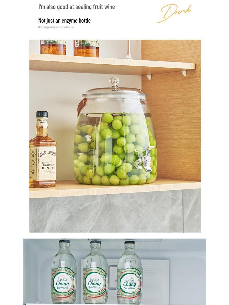 Large Capacity Cold Beverage Kettle with Spigot and Handle for Fruit Tea and Lemonade