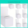 Minimalist Voting Box With Slot For Events And Fundraisers White Cardboard