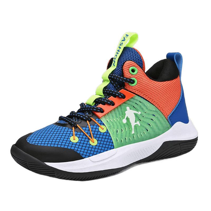 6399 Basketball Shoes High Top Training Classmates Primary and Secondary School Students Mesh Middle and Older Children Sports Shoes Children Adole