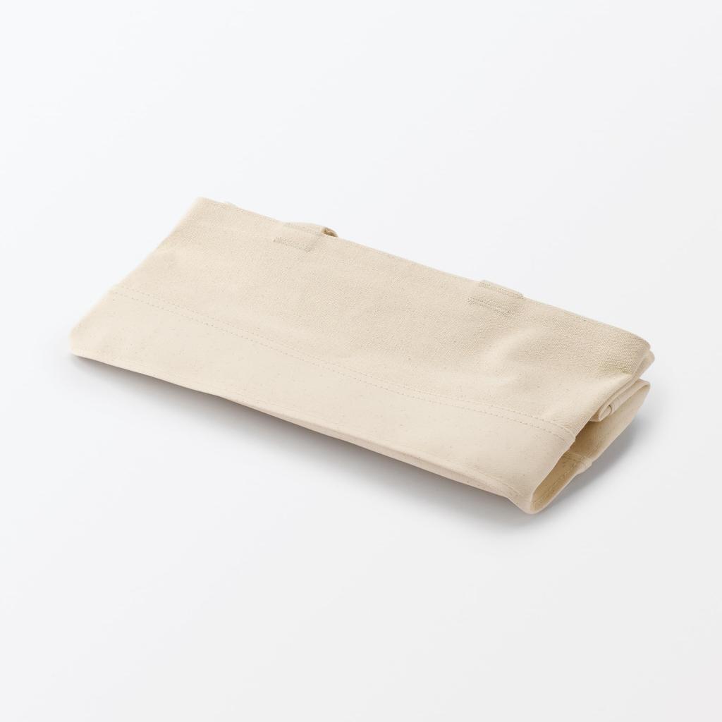 MUJI Cotton Canvas Soft Box with Handle Small - W37 X D18.5 X H16cm, Japan