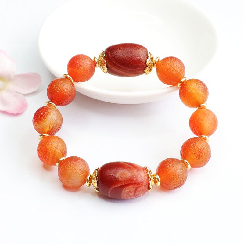 Juan Yu Schwarzer Achat & Neunäugige Dzi-Perle Armband MN3063001