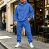 Men's Color Hoodie Set - Casual Two-Piece Track Suit for Sports and Daily Wear