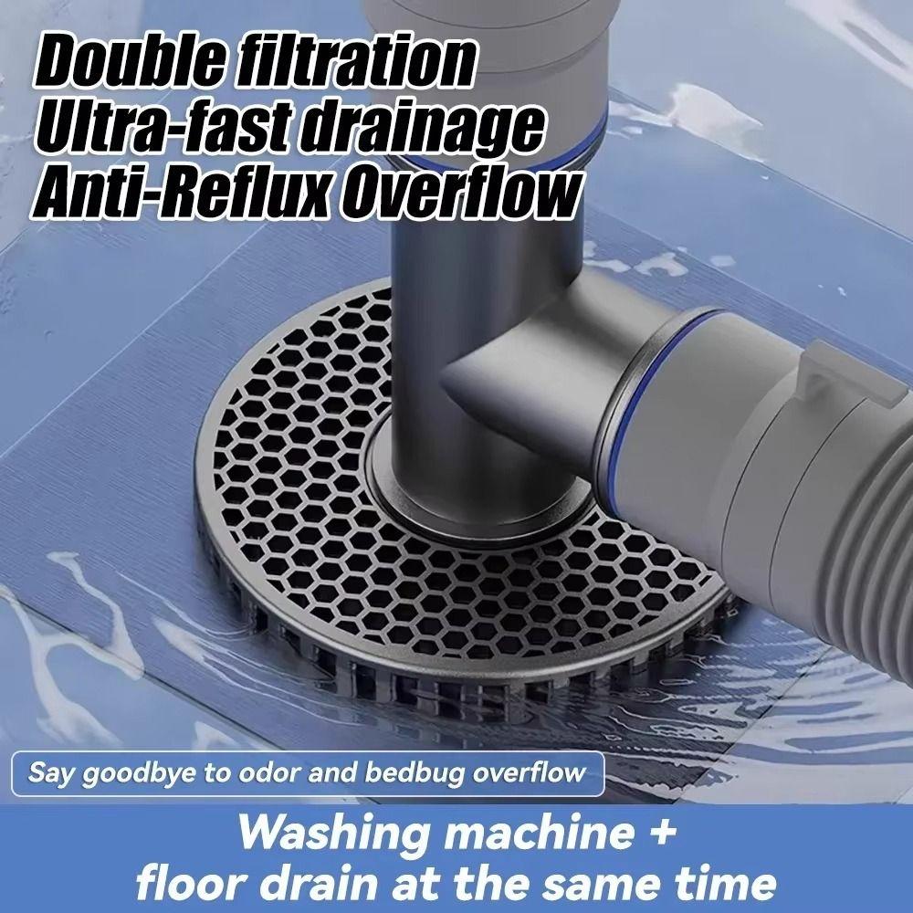 1Pcs New 2 In 1 Floor Drain Cover Universal 2/3/4 Ways Hose Adapter Disposer Sewer Drain Connector Washroom Accessories