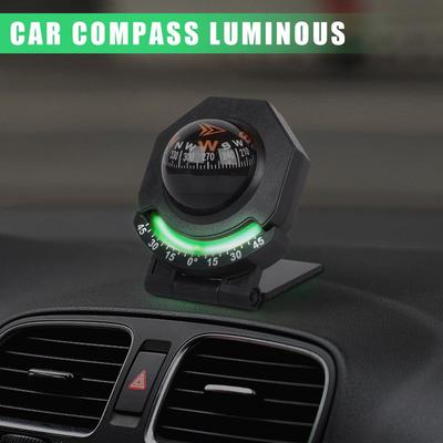Boussole de tableau de bord de voiture Boussole sphérique pliable avec inclinomètre pour indication de direction Boussole réglable à 180 degrés