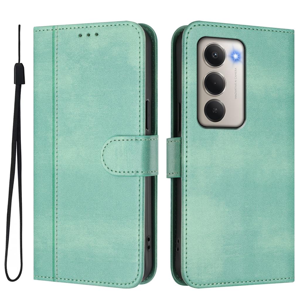 For Xiaomi Redmi 15 4G (EU) (171mm) Cases Wallet Stand Retro Texture Leather Phone Cover with Lanyard