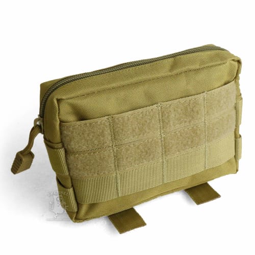 SHENKEL Military Utility Pouch/Tactical Pouch (Brown/Tan) MOLLE for Airsoft, Mountaineering, and Travel